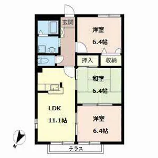 パストラルカーサ【0108号室】の間取り