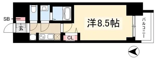 プレサンス大曽根駅前ファースト【2階】の間取り