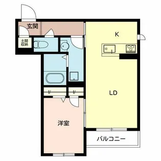 城南 レーヴェ【0201号室】の間取り