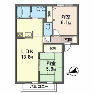 SOL.LEVANTEVI【0202号室】の間取り