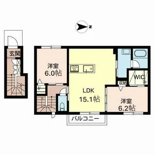 シャーメゾン リヴェール【0203号室】の間取り