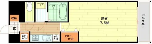 プライムアーバン南森町【6階】の間取り