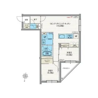 エフュート北19条【3階】の間取り
