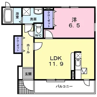 プレッソ・アル・マーレ【1階】の間取り