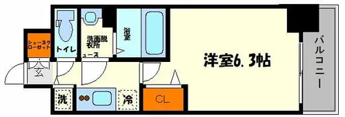 レオンコンフォート阿波座西【2階】の間取り