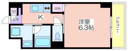 ウェルホームズ住吉大社【8階】の間取り