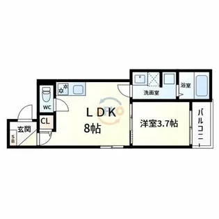 カーサリベルタ【3階】の間取り