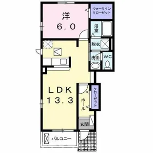 コッティB【1階】の間取り