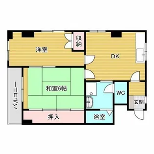 貴田第二マンション【301号室】の間取り