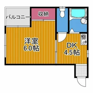 スタンドアップ道明寺【3階】の間取り