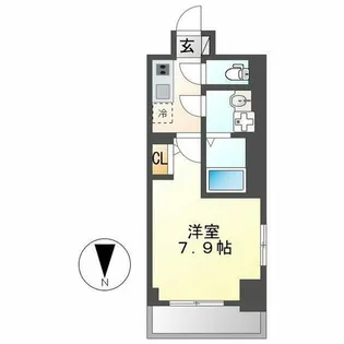 エスプレイス上前津レガシー【6階】の間取り