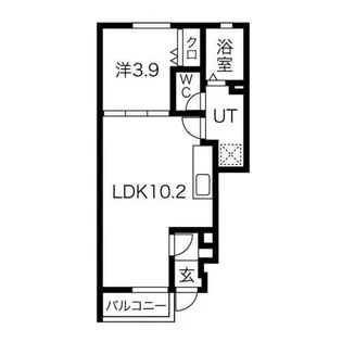 カプラン飾磨Ⅰ【1階】の間取り