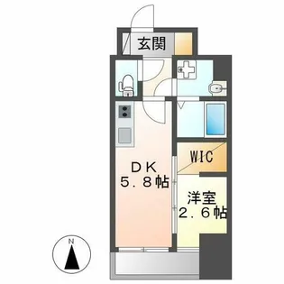 デュオフラッツ鶴舞【803号室】の間取り