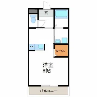 ジュネス徳次P【202号室】の間取り