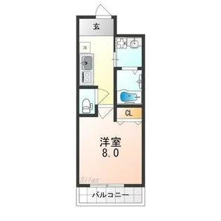 フジパレス助松町Ⅰ番館【3階】の間取り