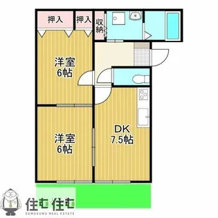 パレロワイヤル【101号室】の間取り