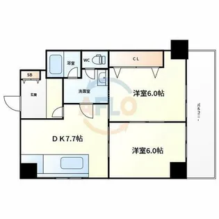 高津ロイヤルハイツ【5階】の間取り