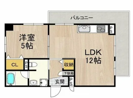 フェルザ今宮戎【7階】の間取り