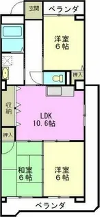 エスポワール鳩岡【3階】の間取り