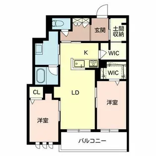 Arietta 東三国ヶ丘【0202号室】の間取り