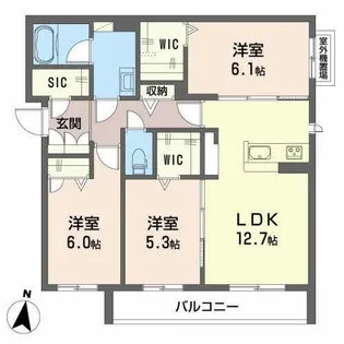 Shamaison エーデル 百舌鳥【0202号室】の間取り