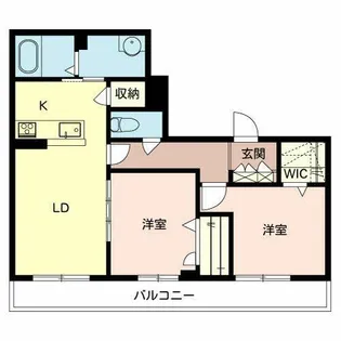 カーサ 丸保園【0202号室】の間取り