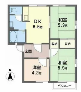 フレグランスロゼ【0207号室】の間取り
