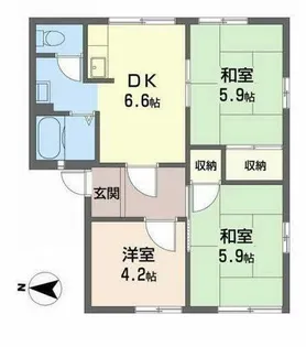 楠見中ディアス【0107号室】の間取り