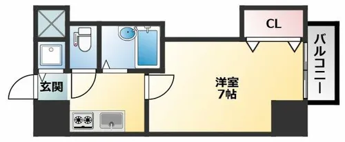 CITY SPIRE布施【6階】の間取り