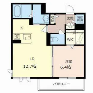 コンフォート蛍池【0307号室】の間取り