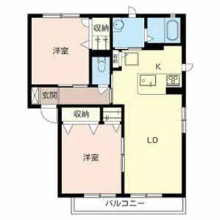 シャトー青地【A201号室】の間取り