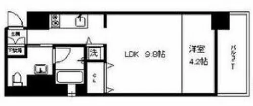 クリスタルブライト天満橋リバーサイド【5階】の間取り