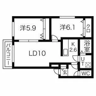 エクセレンス弐番館【402号室】の間取り