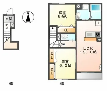 ルミナス コード【2階】の間取り