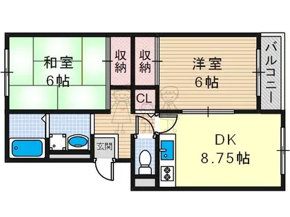 ハイツ中野【2階】の間取り