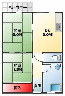 コーポ北野【202号室】の間取り