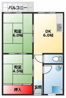 コーポ北野【202号室】の間取り