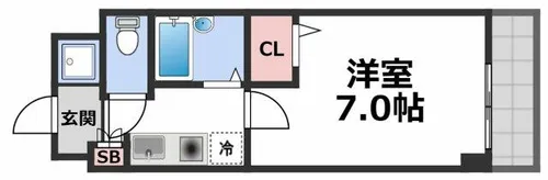 プロムナード都島【5階】の間取り