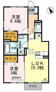 ウィット竜泉寺【1階】の間取り