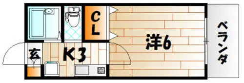 エクシヴ大里 1【1階】の間取り
