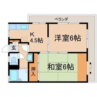 ローズ武庫之荘【1階】の間取り