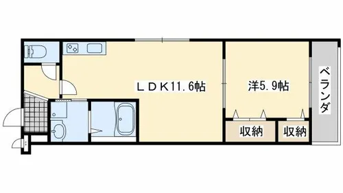 グランエクセル3番館【3階】の間取り