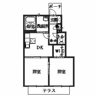 メゾン・シャトレール【B102号室】の間取り