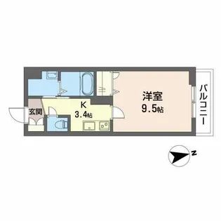 シャーメゾン オーク八戸ノ里【0206号室】の間取り