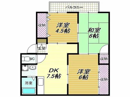 ツインハイツ【2階】の間取り