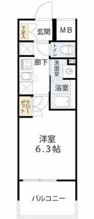 クレストコート靱公園【2階】の間取り