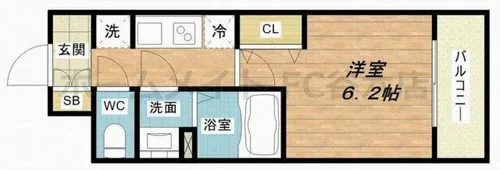 プレサンス上町台 夕陽丘【5階】の間取り