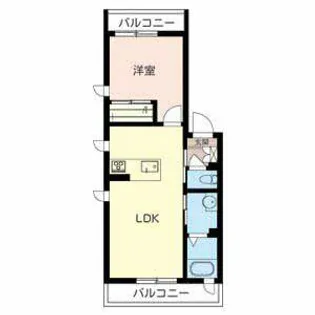 シャーメゾン今津中【A202号室】の間取り