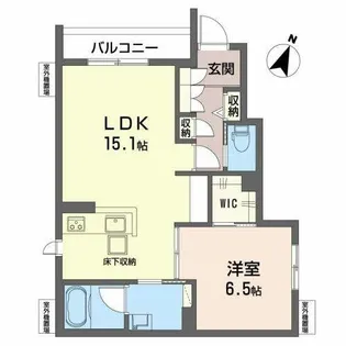 シャーメゾンropos(ルポ)【1階】の間取り