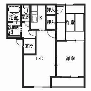 アスターI【B202号室】の間取り